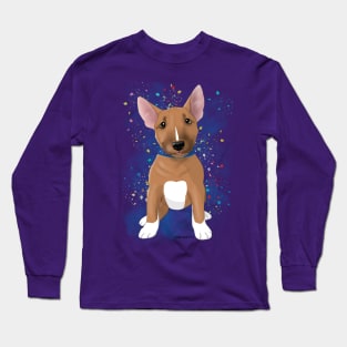 Bull Terrier Pup red & white Long Sleeve T-Shirt